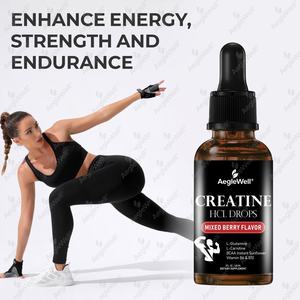 AegleWell creatina HCl gocce <span class=keywords><strong>Ultra</strong></span>-assorbibile creatina liquida | Con L-glutammina, L-carnitina recupero muscolare e spinta energetica - Product Image 6