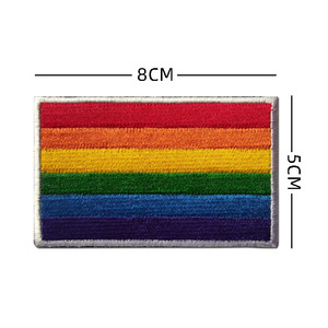 Stock de broderie Gay Pride LGBT Polysexual Pride Badge Patch avec crochet et boucle - Product Image 2