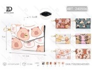 กระเป๋าใส่เหรียญลายการ์ตูน 3 ช่อง ขนาดมินิ พร้อมซับในโพลีเอสเตอร์ กระเป๋าสตางค์สำหรับทุกเพศ ใช้ได้ทุกวัน - Product Image 1