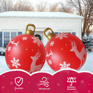 Adornos Navideños Inflables de PVC Modernos de 40 cm, Ecológicos, Bolas Colgantes para Decoración de Jardín y Hogar, Fiestas Navideñas y Regalos - Product Image 6