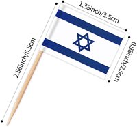 Grosir Bendera Tusuk Gigi Negara Israel dan Tusuk Gigi Bendera Mini Kecil untuk Dekorasi Pesta Baru