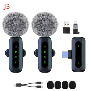 ไมโครโฟนไร้สาย 2.4G แบบพกพา Lavalier 1 ตัวรับ 2 ตัวส่ง พร้อมเสียงก้อง สำหรับ TikTok พอดแคสต์ สัมภาษณ์ ไลฟ์สด - Product Image 3