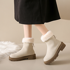 Latest Wide Calf <strong>Boots</strong> for <strong>Women</strong> <strong>Low</strong> Price Export Zip Back Plush Winter <strong>s</strong> for Lady Cheap High Quality <strong>Ankle</strong> Bootie Factory - Product Image 6