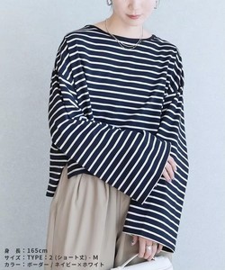 여성 패션 긴 소매 스트라이프 티셔츠 여성 캐주얼 오버사이즈 코튼 티셔츠 루즈 베이직 블라우스 Y2K 스트리트웨어 데일리 탑 - Product Image 6