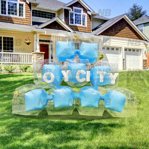 Modelo Inflable de Hielo en Tubo Cuadrado para Decoración de Actividades Comerciales, Inflables Publicitarios, Modelo Inflable de Pulmón, Modelo Inflable de Hielo - Product Image 1