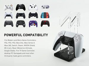 Support universel double pour manettes PS4 PS5 Xbox ONE Switch, accessoires de jeu, support d'affichage en acrylique - Product Image 5