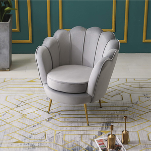 كرسي مكياج مريح ورخيص لغرفة النوم، أريكة منحنية بتصميم نورديك، طقم أريكة قطاعية من الجلد المخملي لغرفة المعيشة - Product Image 6