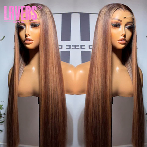 Perruque de cheveux humains 40 pouces, densité 250, ultra-lisse, blond 613, frontale HD 13x6 13x4, pré-épilée, pour <span class=keywords><strong>femme</strong></span>, 300g, frontale transparente - Product Image 4