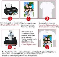 Shunaimei papier de transfert thermique par sublimation format a4 papier de transfert thermique pour impression numérique