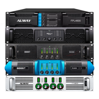 Amplificateur de puissance professionnel AUWAY RX4800 Classe H 4 canaux 800Wx4 2U à montage en rack en métal pour sonorisation et contrôleurs DJ