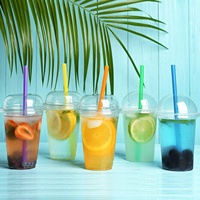 Pailles à boire compostables en plastique d'eco de paille jetable colorée biodégradable de PLA/PP