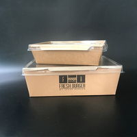 Bols jetables en papier kraft à emporter, 24 pièces, pour salade brune, emballage rapide, bols d'emballage pour aliments, à la mode