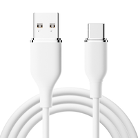 Cable de Carga Rápida PD de 60W con Doble Conector C, Cable de Datos y Carga de Silicona Suave, Compatible con iPhone, Huawei, Xiaomi y Todos los Dispositivos Tipo-C