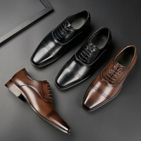 Herren Übergrößen Echtleder Formelle Anzugschuhe Spitze Zehen Hochzeitsstil Oxfords für Büro & Karriere