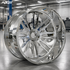 NJQS Jantlar 24x14 Dövme Alüminyum Alaşım Yüksek Parlaklıklı Derin Göbekli 24 İnç Jant 24x12 Dövme İnç Dövme Krom Jantlar - Product Image 2