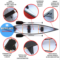 Canoë/kayak de pêche en plastique vendu à chaud, grande taille durable de 16 pieds de long pour 4 personnes, fabricants de canoës et canoës en Chine
