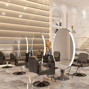 Mobilier de Salon de Coiffure Style Moderne et Luxe Classique, Poste Miroir et Coiffure pour Barbershop - Product Image 4