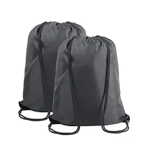 Mochila de viaje de Nylon y poliéster para gimnasio, bolsa de almacenamiento deportiva pequeña con estampado personalizado, impermeable, plegable, con cordón