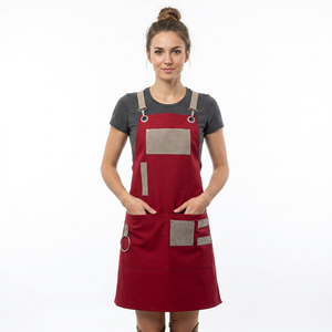 Tabliers de protection personnalisables avec logo, bretelles croisées réglables, en polycoton imperméable, confortables pour la cuisine et la coiffure - Product Image 2