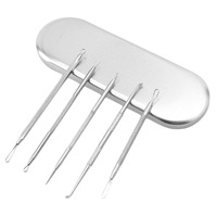 Rose Milare Source Manufacturers Grosir Set Alat Ekstraksi Jerawat & Komedo 5-Piece dari Baja Tahan Karat