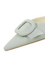 9727-AK333 Chaussures pour femmes à bout pointu en cuir artificiel, style européen et américain, tendance, avec boucle décorative, sexy