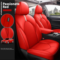 Housse de Siège de Voiture Originale Accessoires Intérieur de Luxe en Nappa Imperméable Protection Sur Mesure pour 5 Sièges Toyota Honda