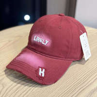 Gorra de béisbol unisex vintage para mujer, con parte superior suave desgastada, bordado facial, efecto adelgazante, patrón de letras, tela común