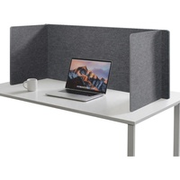 Cloison de bureau acoustique autoportante, insonorisante, en feutre gris foncé, écran de séparation pour l'école, la maison, la bibliothèque