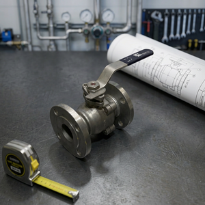 Vanne à boisseau sphérique à bride en acier inoxydable CF8M, classe 150, à commande manuelle par levier, pour le contrôle du débit dans les conduites industrielles - Product Image 2
