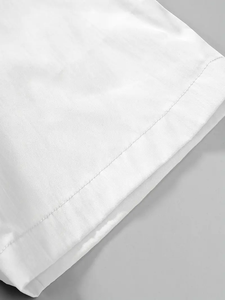 เสื้อเชิ้ตคอปกแขนสั้นสีเบจแฟชั่นลำลองสำหรับผู้ชายใส่ในฤดูร้อนและกางเกงขาสั้นแบบมีเชือกผูก-น้ำหนักเบา - Product Image 4