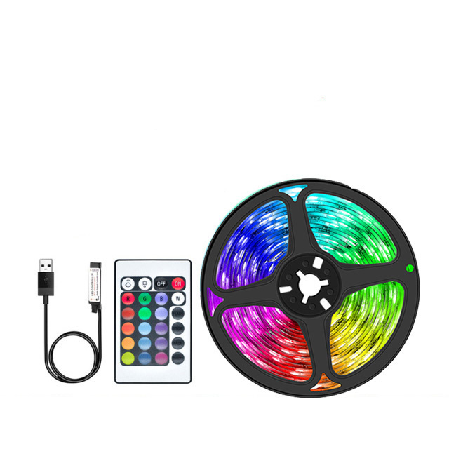 LED Strip Lights RGB APP & DMX512 Control Color Changing Lights with 24 Keys Remote 5050 Mode USB Powered for Room Decoration