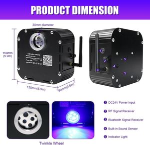 50W RGBW Funkelndes LED-Glasfaser-Sternenhimmel-Set mit App-Steuerung für Auto-Sternenhimmel und Heimkino-Beleuchtung - Product Image 4