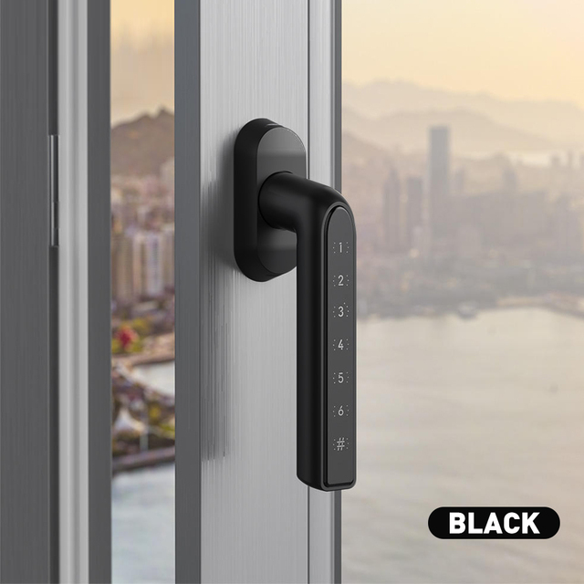 Smart Electric Window Lock Pin Code Child Protection Digital Window Handle Access Sliding or Casement Window Smart Handle