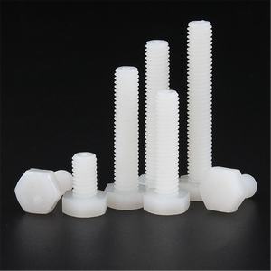 Boulon hexagonal à filetage complet en <span class=keywords><strong>titane</strong></span> et nylon PA66 de haute qualité, noir et <span class=keywords><strong>blanc</strong></span>, vente directe usine, finition naturelle, normes DIN931 élevées - Product Image 4