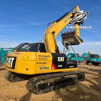 Excavatrice sur chenilles d'occasion CAT312D, 12 tonnes, marque japonaise d'origine, excavatrice de construction de taille moyenne, faible nombre d'heures, bon état, moteur d'origine