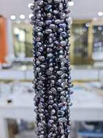 Chaîne de perles baroques violettes semi-finies