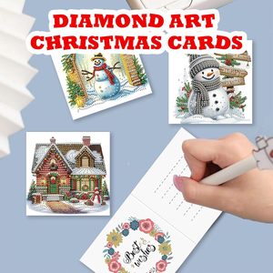 Nghệ thuật vẽ tranh giáng sinh thiệp chúc mừng với phong bì, Snowman Craft DIY thẻ làm Bộ dụng cụ cho người lớn trẻ em Quà tặng - Product Image 4