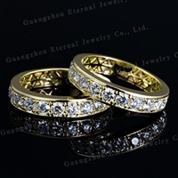 Bagues de couple personnalisées en usine pour hommes et femmes, haute qualité, argent sterling 925, or massif véritable, diamant de laboratoire HPHT, bagues de mariage