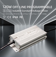 Transformateur LED en aluminium étanche IP68 AC-DC 12V 24V 120W avec garantie de 5 ans pour enseignes et éclairage à bande