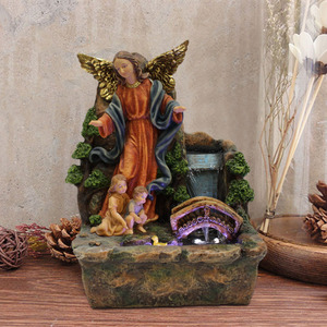 <span class=keywords><strong>Fontaine</strong></span> d'intérieur personnalisée en polyrésine, <span class=keywords><strong>fontaine</strong></span> religieuse catholique en résine, crèche de la Vierge <span class=keywords><strong>Marie</strong></span> avec lumières LED - Product Image 6