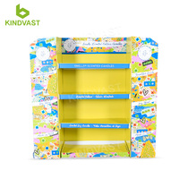 Présentoir de quart de carton Pdq au détail à 3 faces personnalisé 1/2 Présentoir de palette pour boissons Présentoir de demi-palette empilable pour supermarché