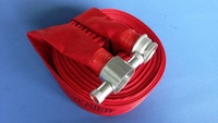 Tuyau d'incendie en caoutchouc PVC personnalisé 10m 20m 30m rouge avec accouplement caractéristique flexible