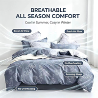 Ensemble de literie 100% coton, ensemble de draps imprimés personnalisés, ensemble de housse de couette