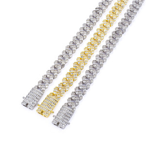 Cadena Cubana de Plata de Ley 925 de 20 Pulgadas con Circonita Cúbica - Product Image 3