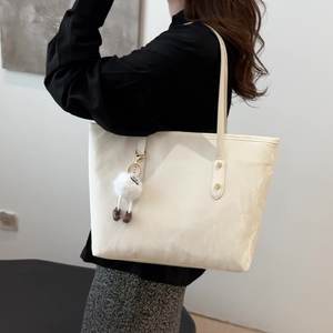 Compact Waterproof Tote <b>Bag</b> for Women with Chains Zipper Closure Versatile Casual Style for <b>College</b> Students - Product Image 4