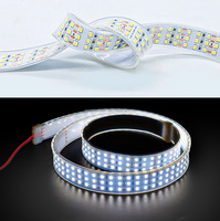 Lampu setrip Led SMD2835 Led 360 LEDs/M, lampu setrip Led dalam dan luar ruangan tahan air pencahayaan komersial Hotel rumah DC 12V 24V kecerahan tinggi
