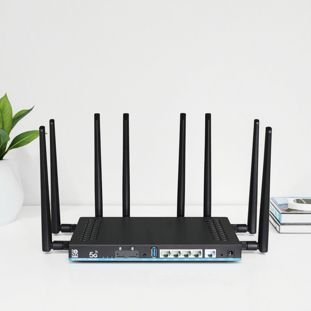 Wholesale Price 5G WiFi6 AX3000 Router with SIM Card Slot Dual Band CPE Industrial Network 4G LTE Router OpenWRT 5G Sim Router