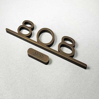 Numéros de maison en métal bronze antique 3D personnalisés, numéros de villa en acier inoxydable à fixer au mur, panneau d'adresse pour usage extérieur