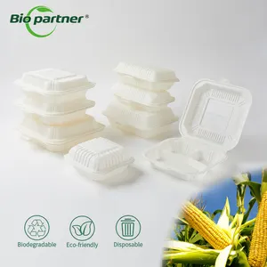Fabrikant Biologisch Afbreekbare Maïszetmeel Voedselcontainer Wegwerp Afhaalbare Plastic Afhaaldoos Verpakking Serviesgoed Togo