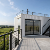Maison préfabriquée modulaire moderne, maison miniature de luxe portable, structure en acier, cabine en conteneur maritime, villa préfabriquée mobile